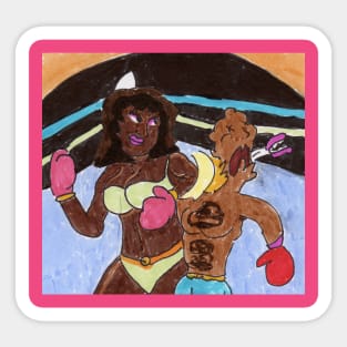 She's a Real Knockout! Sticker